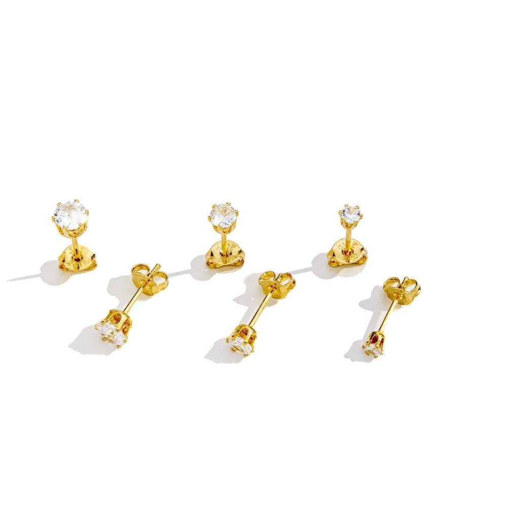 Brinco Ponto de Luz Banhado a Ouro 18k