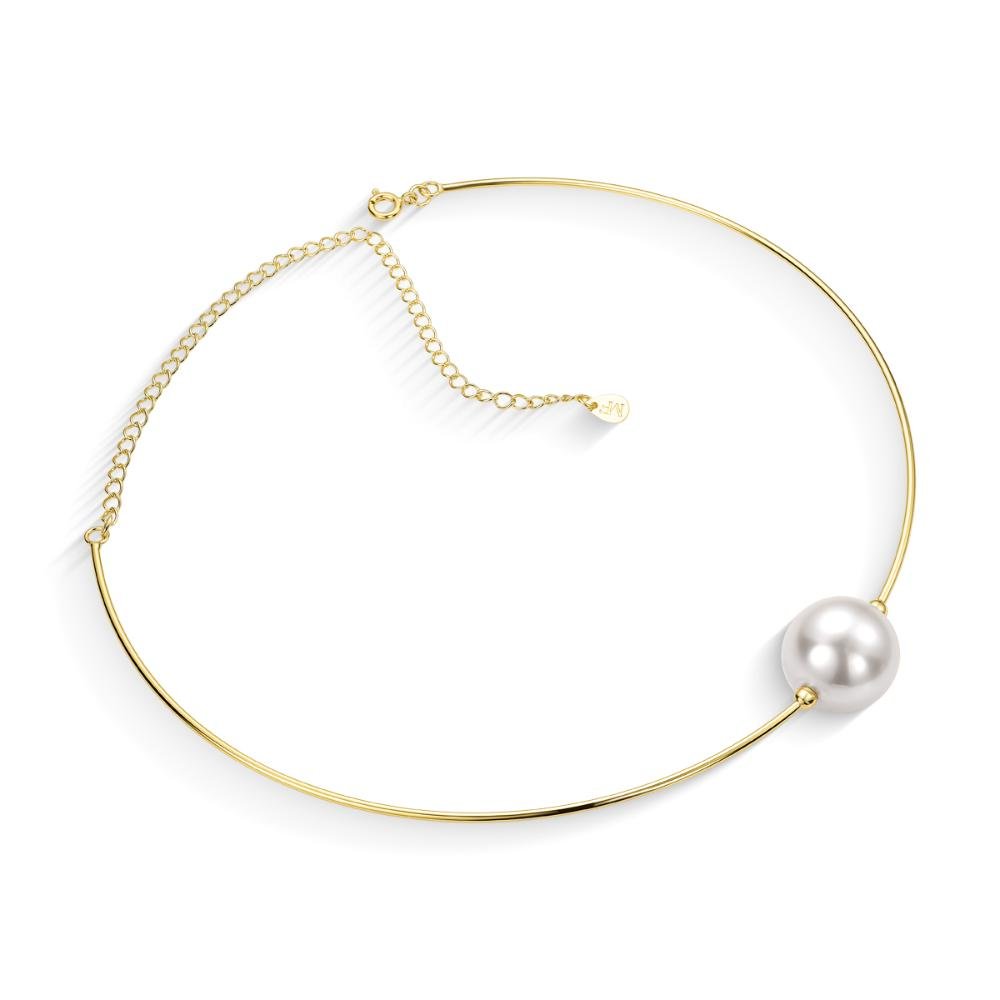 Choker Aro Com Pérola Banhado a Ouro 18k