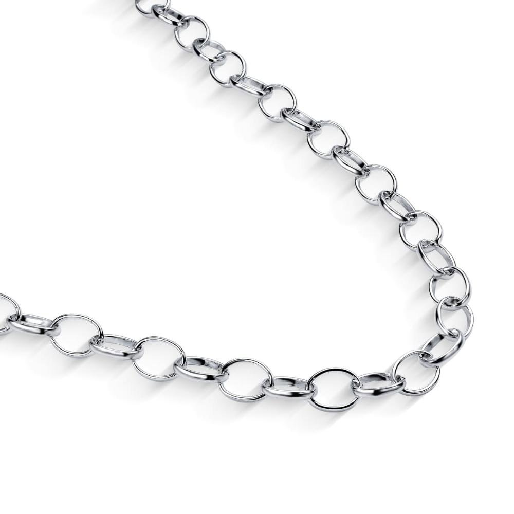 Choker Elos Oval Clássico Prata Banhado a Ródio Prata 1