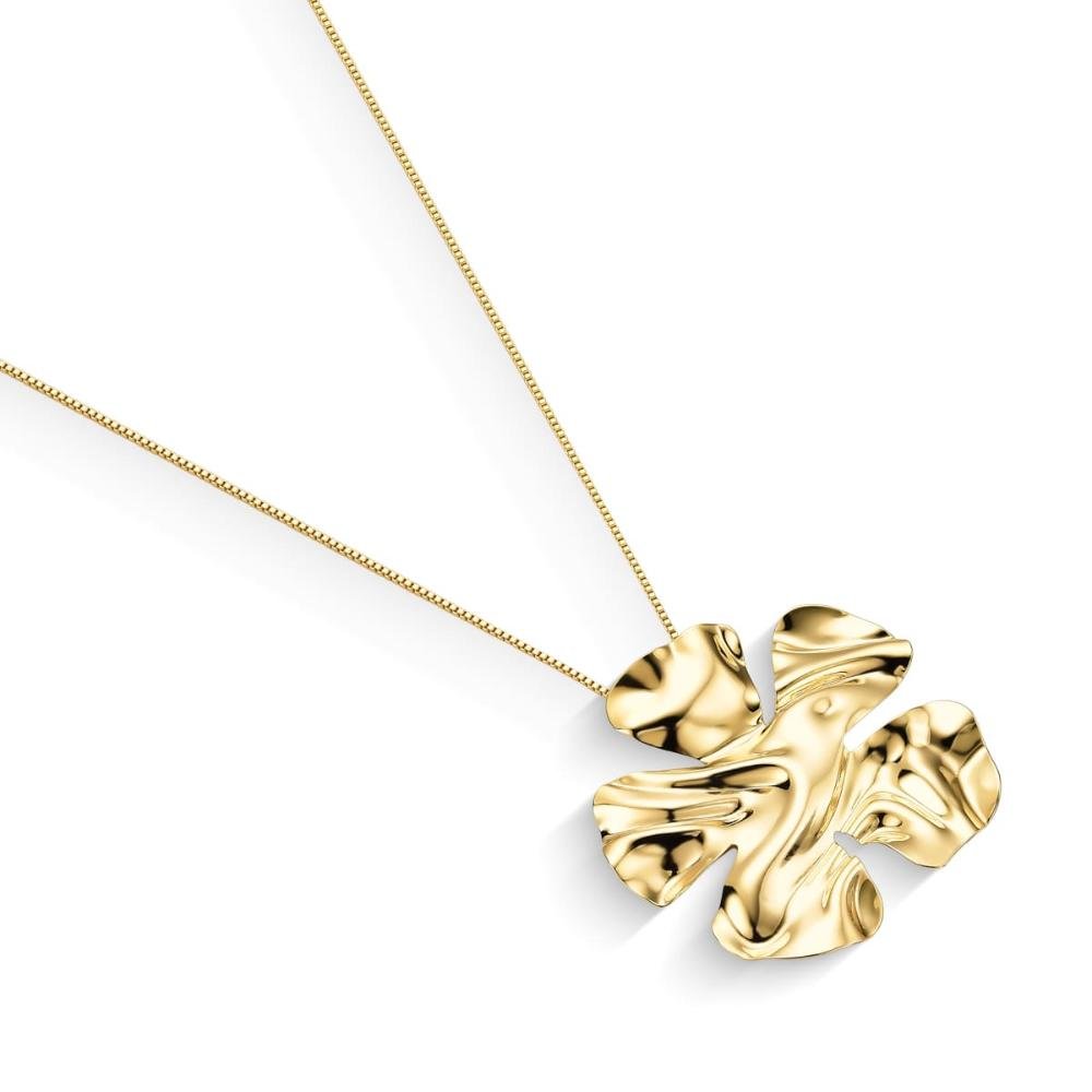 Colar Orgânico Florais Banhado a Ouro 18k