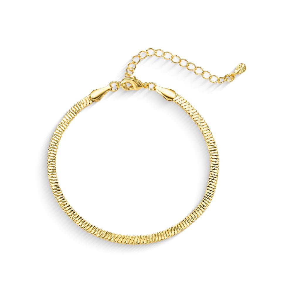 Pulseira Corrente Esteira Diamantada Banhado a Ouro 18k