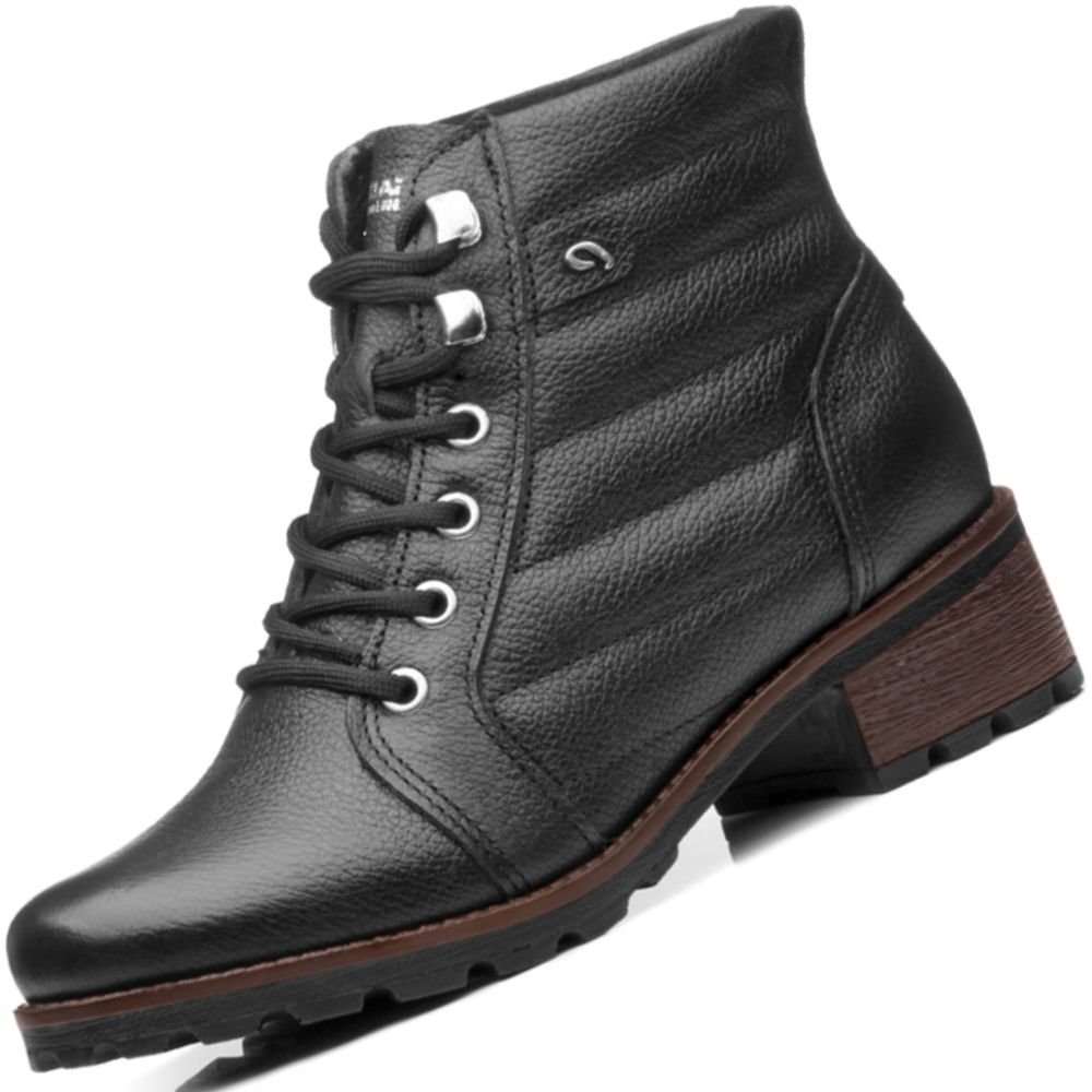 Bota Coturno Pegada 281413 Feminina Preto 2