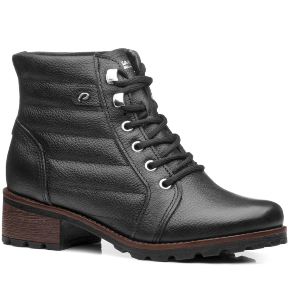 Bota Coturno Pegada 281413 Feminina Preto 3