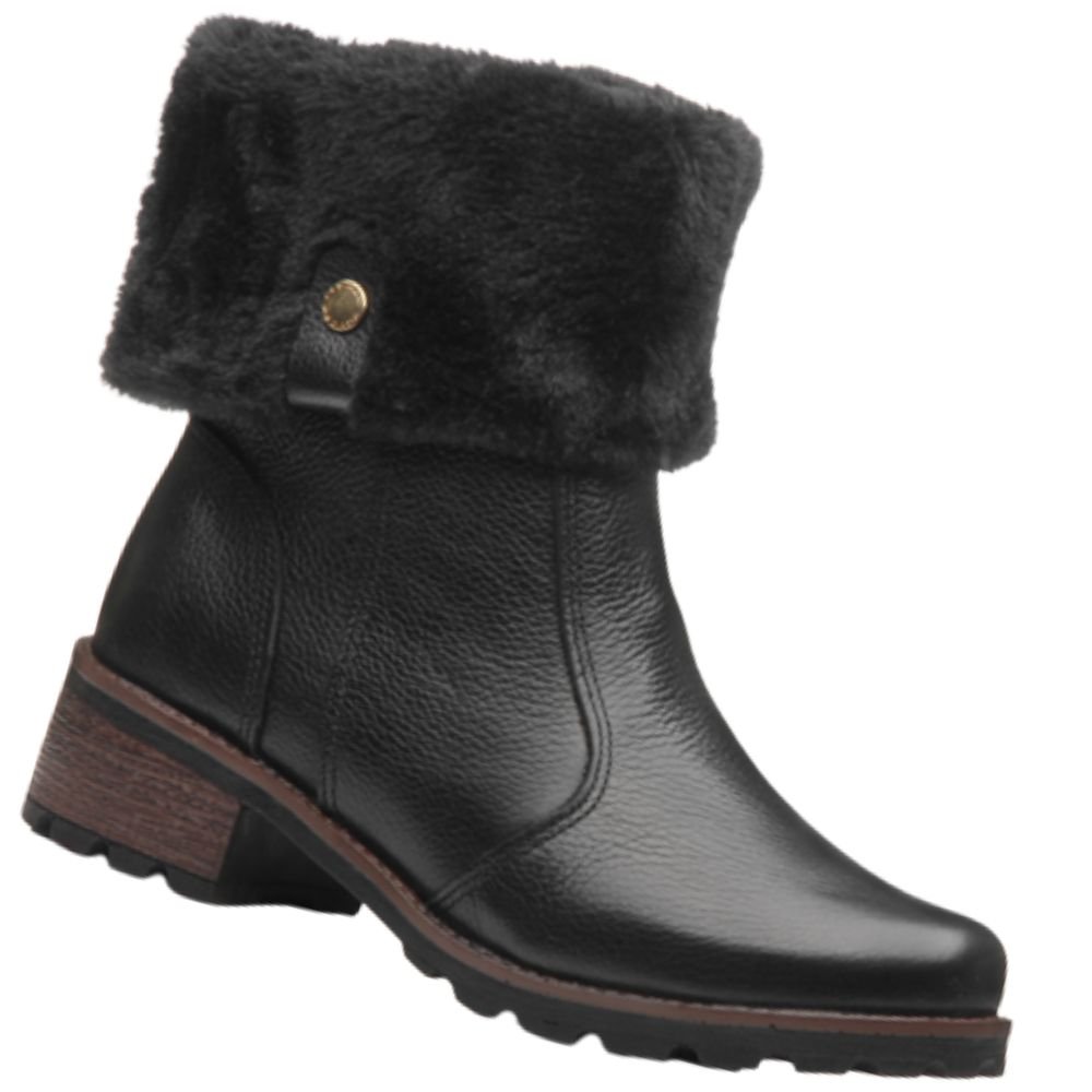 Bota Coturno Pegada 281492 Feminina Preto 3