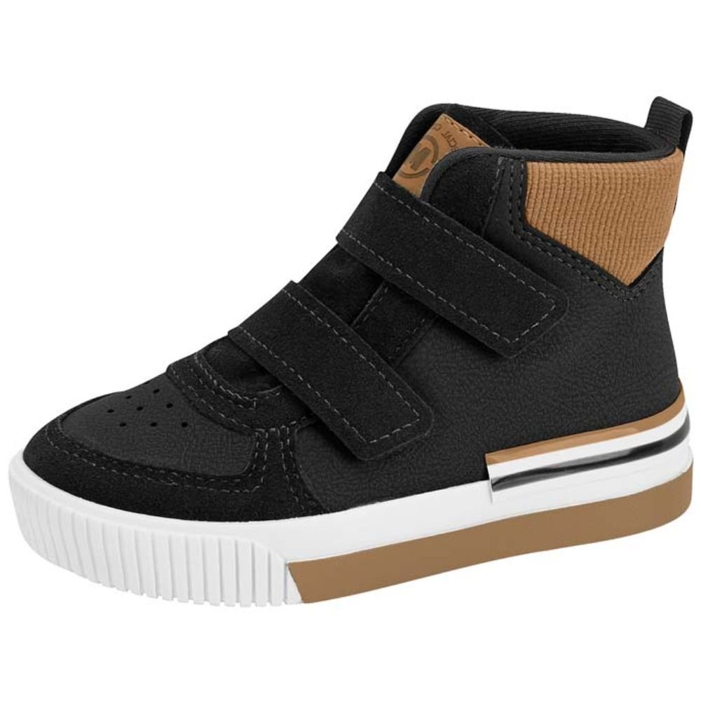 Tenis Infantil Molekinho 2615.108 Masculino Preto 2