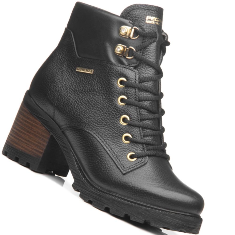 Bota Coturno Pegada 281329 Feminina Preto 3