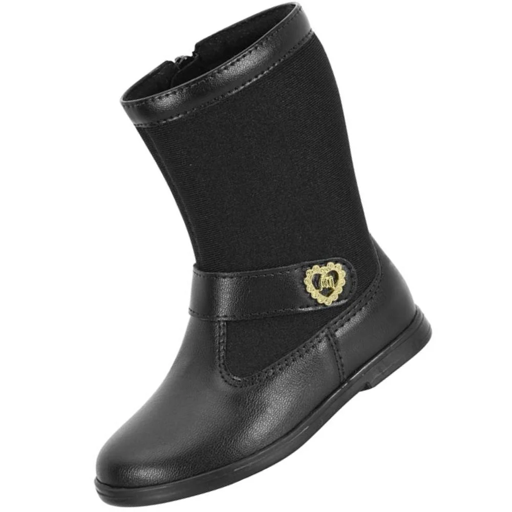 Bota Infantil Molekinha 2706.314 Feminina Preto 2