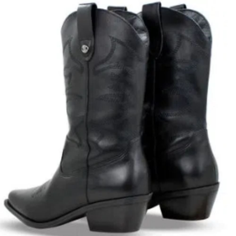 Bota Cano Baixo Bottero Botwestern 346301 Feminina Preto 3