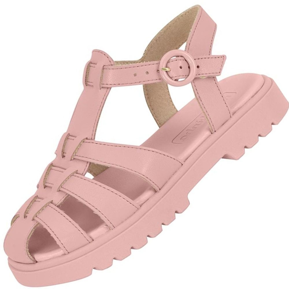 Sandalia Infantil Molekinha 2344.103 Feminina Rosa 2
