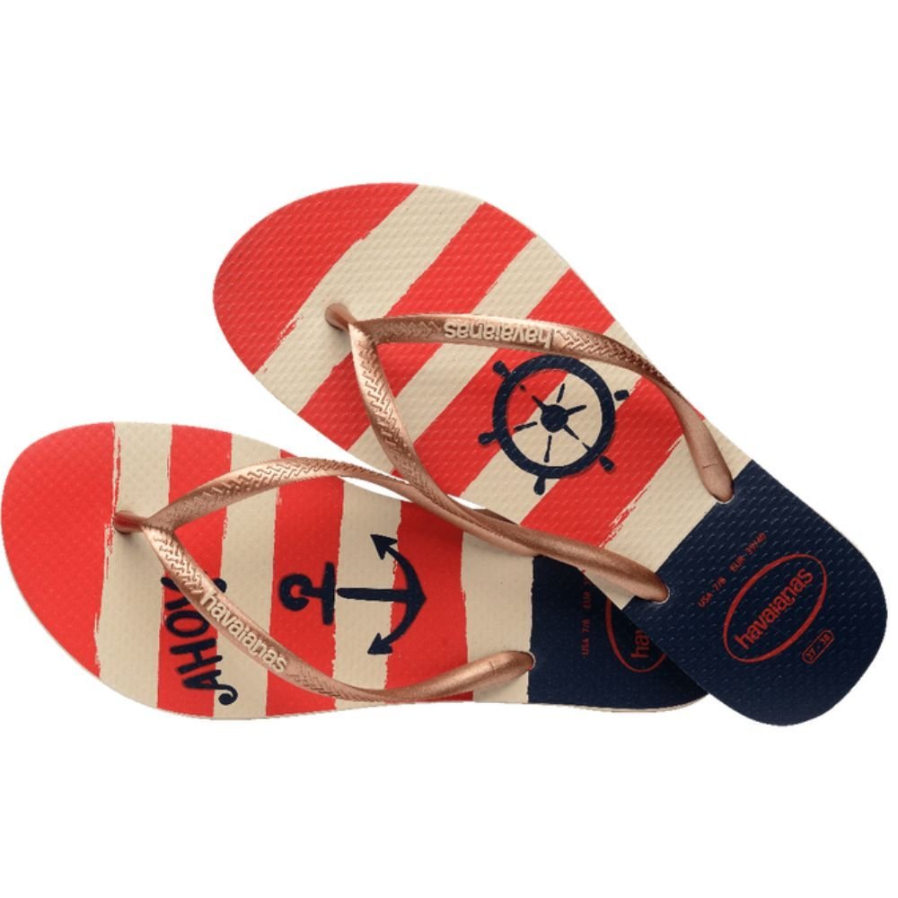 Chinelo Havaianas Slim Nautical Feminino Rosa 4