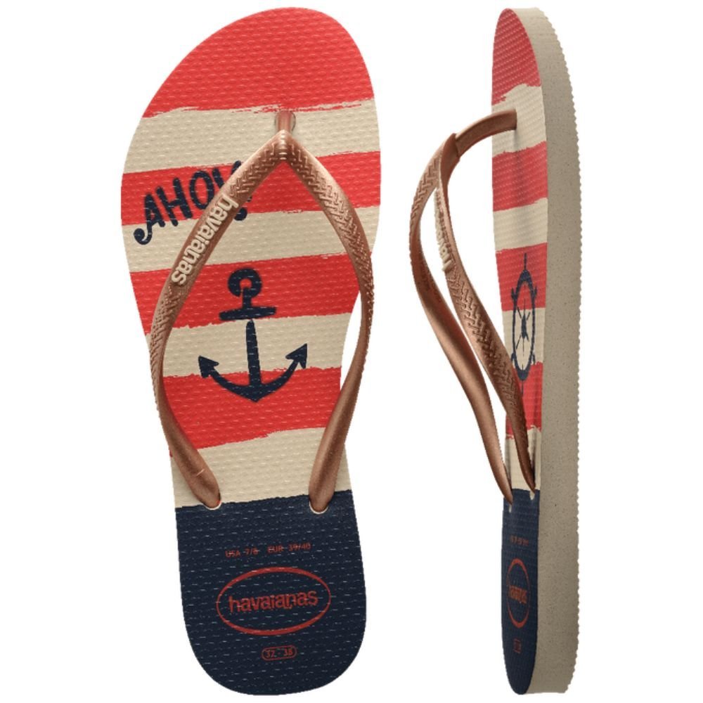 Chinelo Havaianas Slim Nautical Feminino Rosa 5
