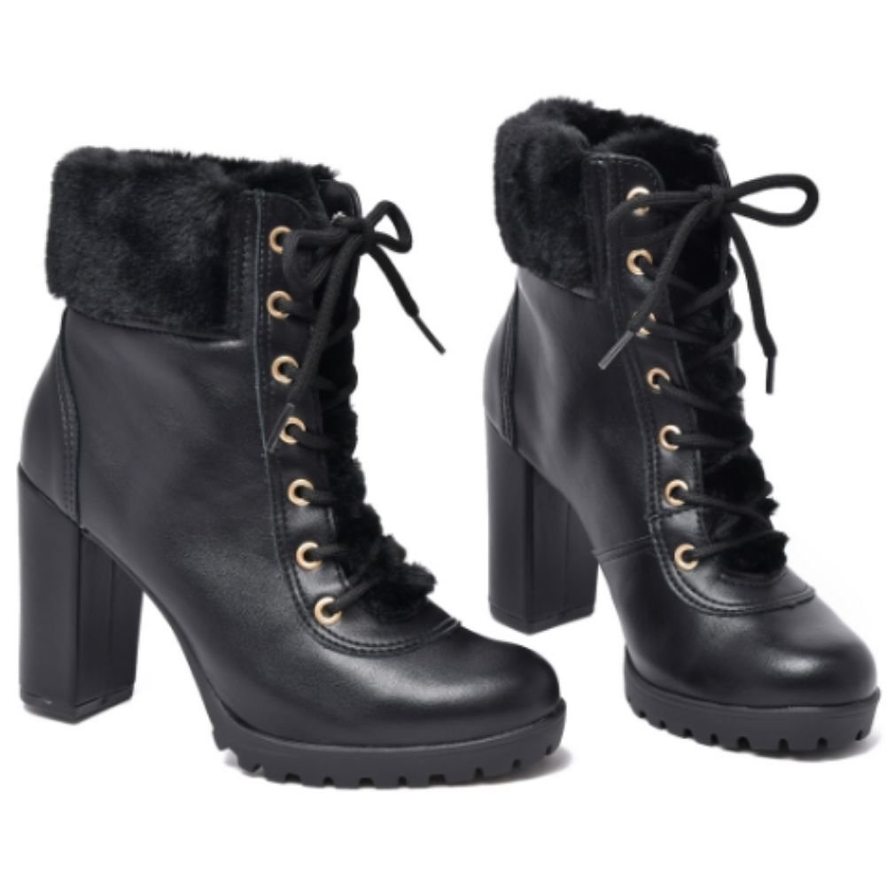 Coturno Via Marte 22-6001 Feminino Preto 4