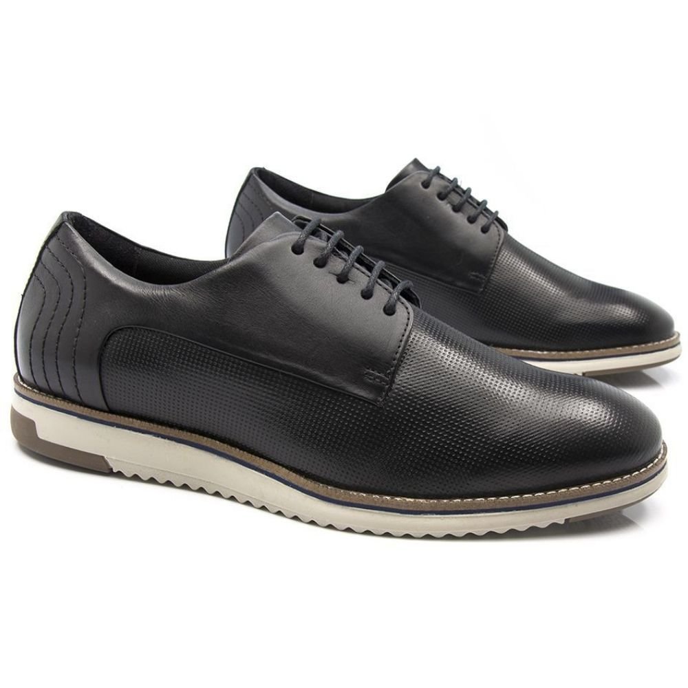 Sapato Ferricelli Stinger Casual Stg54625 Masculino Preto Preto 4