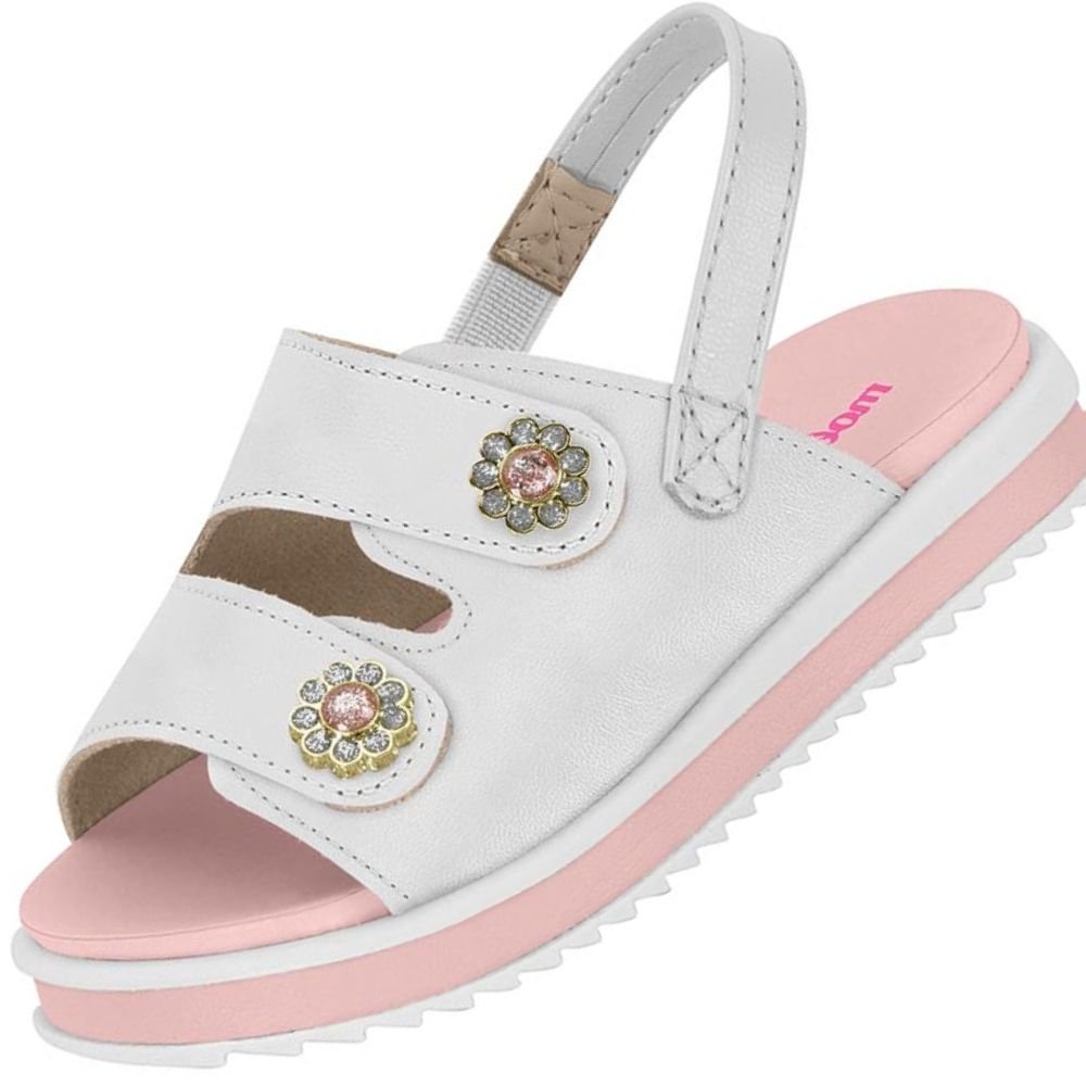Sandalia Infantil Molkinha 2724.103 Feminina Branco 2