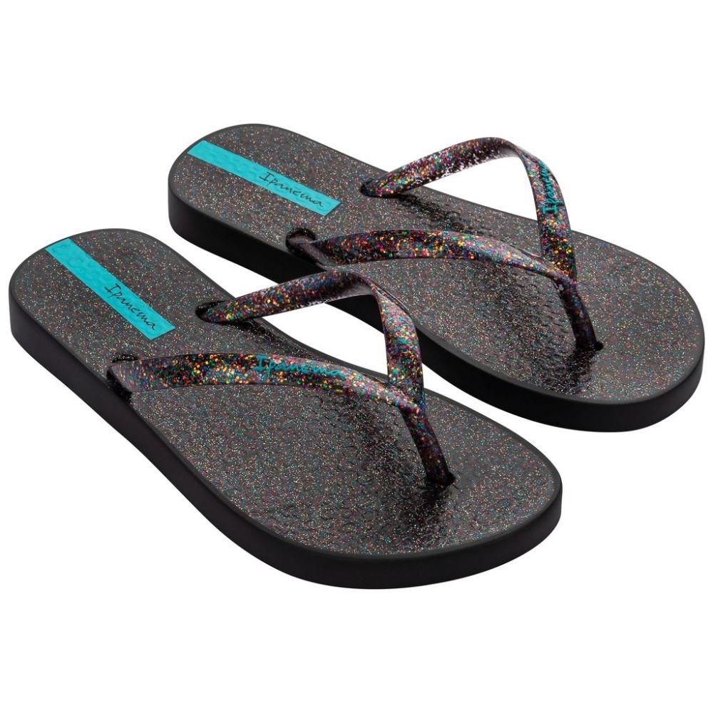 Chinelo Infantil Ipanema Glitter 26622 Feminino Preto 2