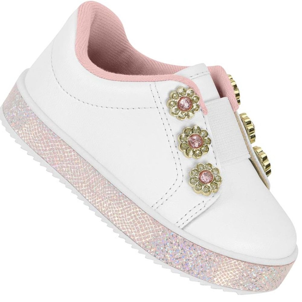 Tenis Infantil Molekinha 2131.120 Feminino Branco 1