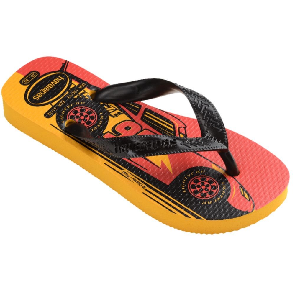 Chinelo Infantil Havaianas Kids Cars Meninos Preto/Vermelho 2