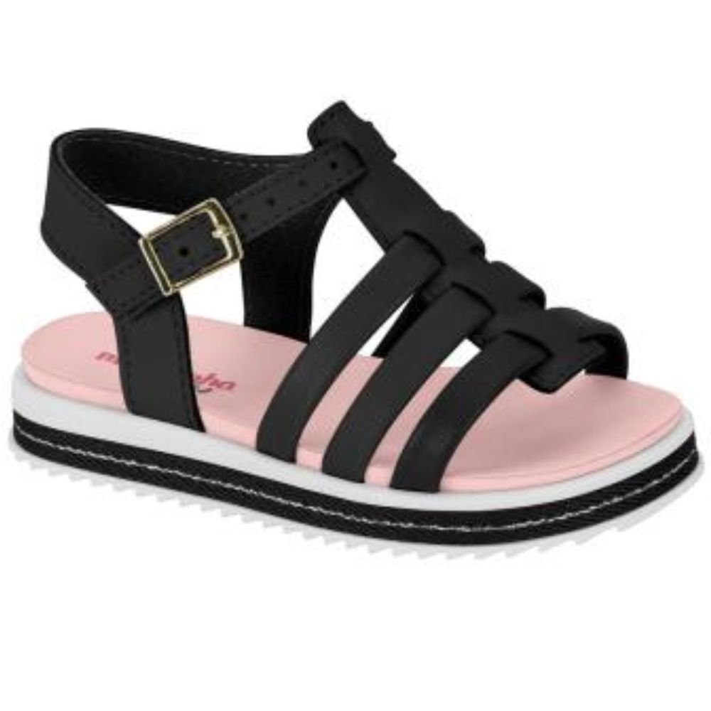 Sandalia Infantil Molekinha 2724.204 Meninas Preto 3
