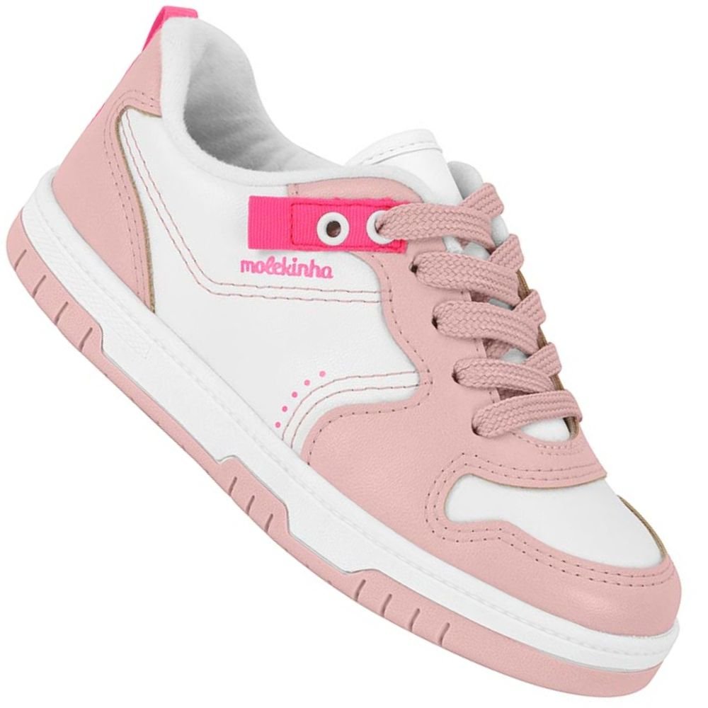 Tenis Infantil Molekinha 2562.106 Meninas Branco 1