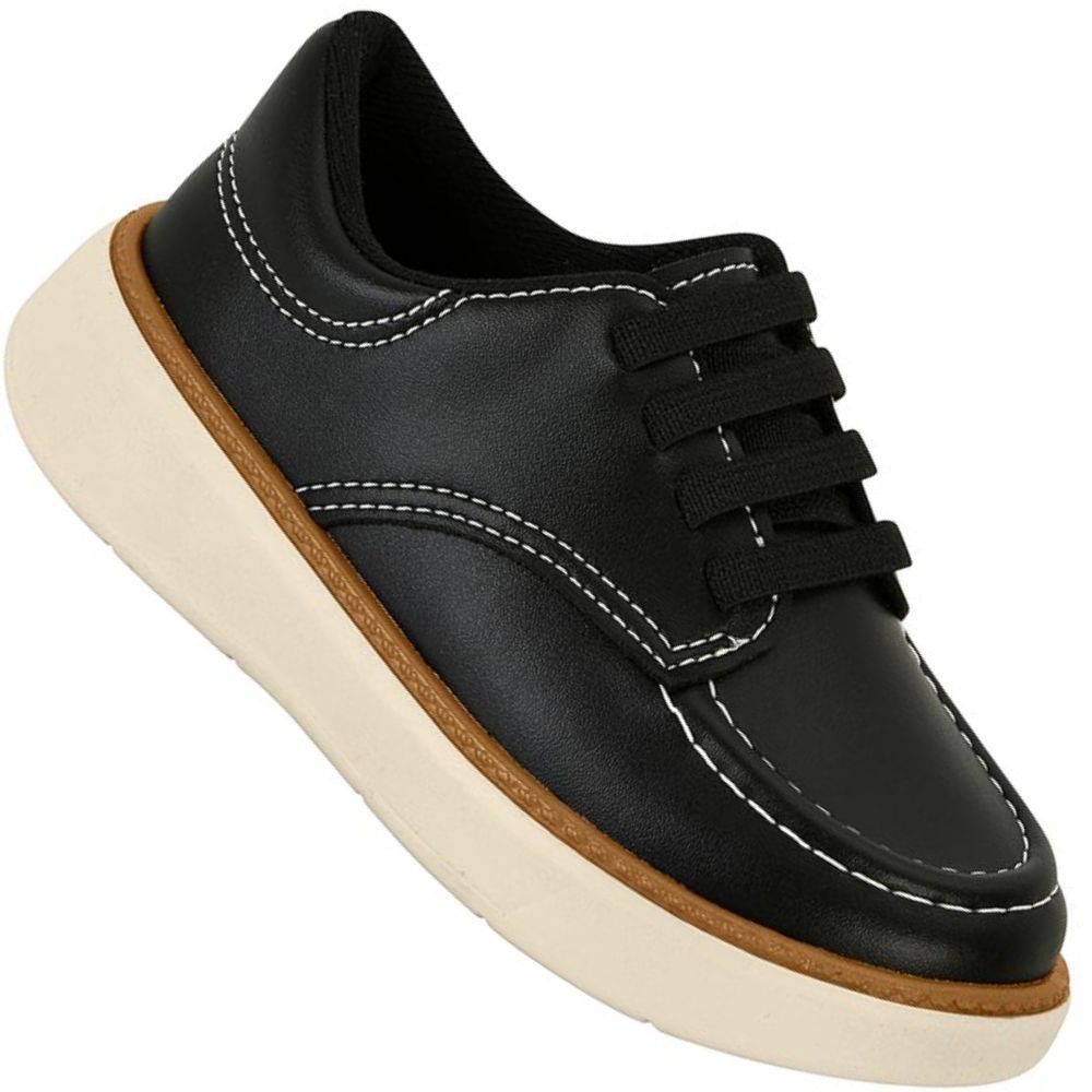 Tenis Infantil Molekinho 2631.202 Meninos Preto 1