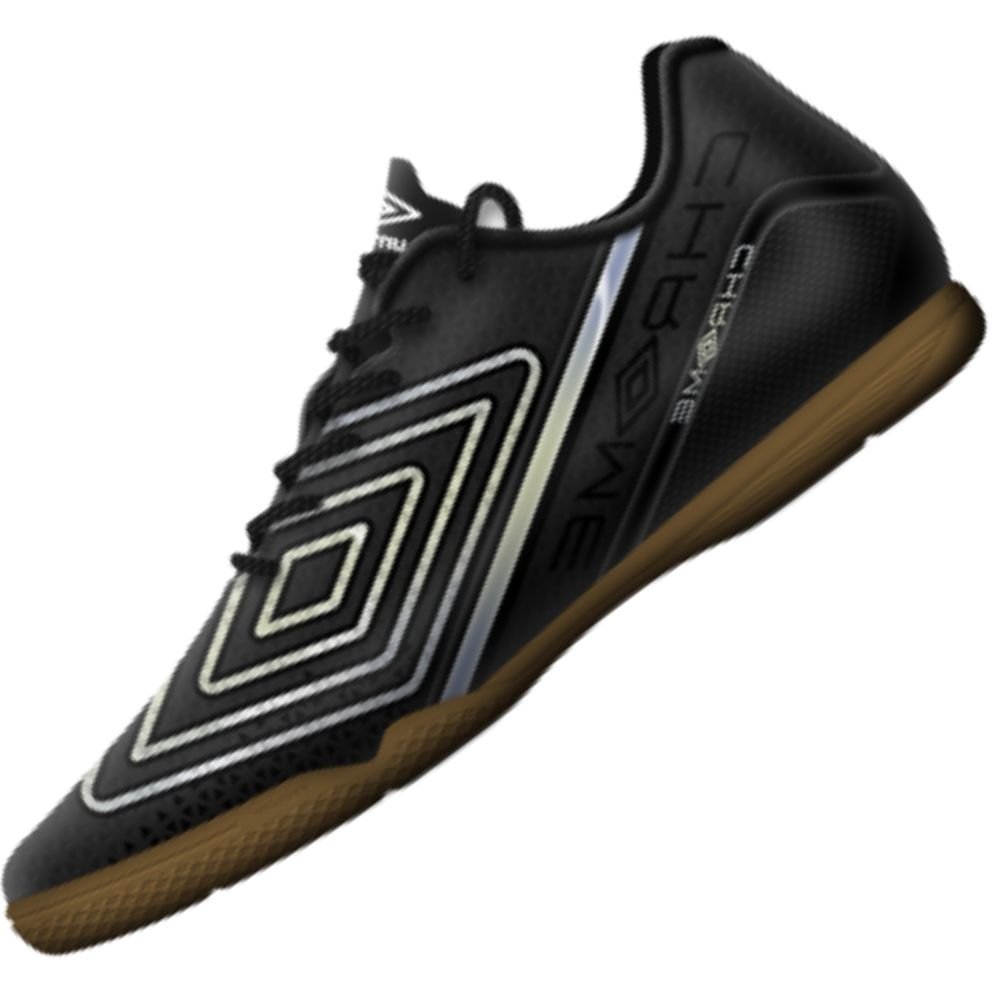 Chuteira Futsal Umbro Chrome Jr Infantil Meninos Preto 2