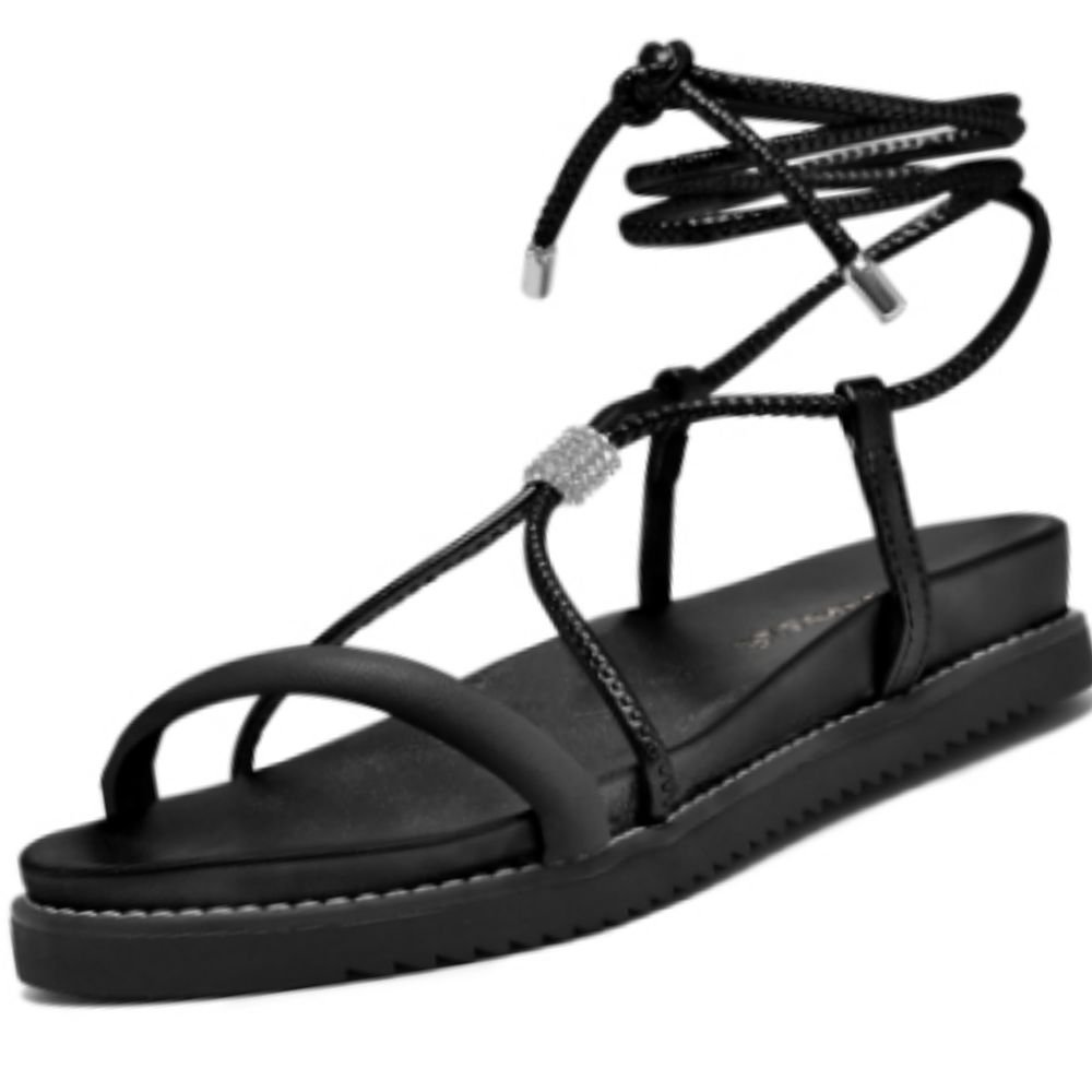 Sandalia Papete Via Marte 23-10706 Feminina Preto 2