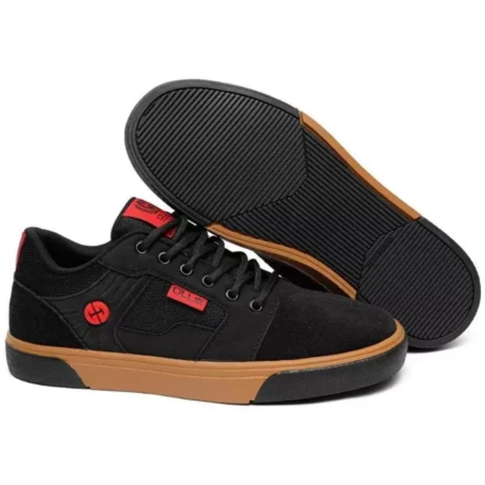 Tenis Infantil Ollie Plazza Juvenil Meninos Preto 4