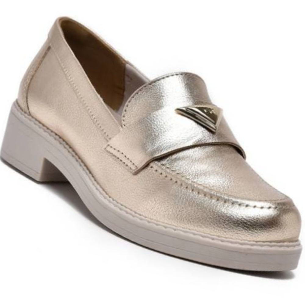 Sapato Social Via Marte 23-16903 Feminino 3307 Dourado 1