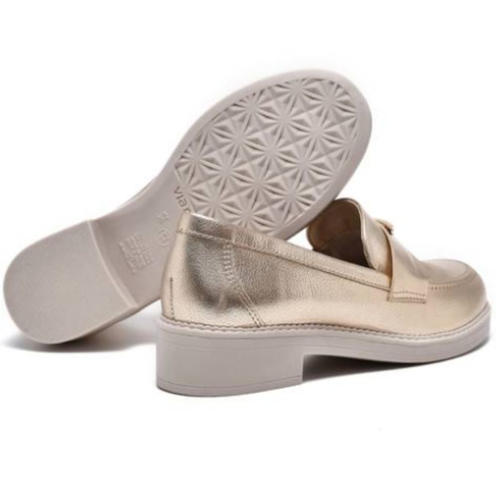 Sapato Social Via Marte 23-16903 Feminino 3307 Dourado 4