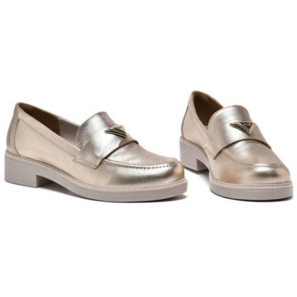 Sapato Social Via Marte 23-16903 Feminino 3307 Dourado 5