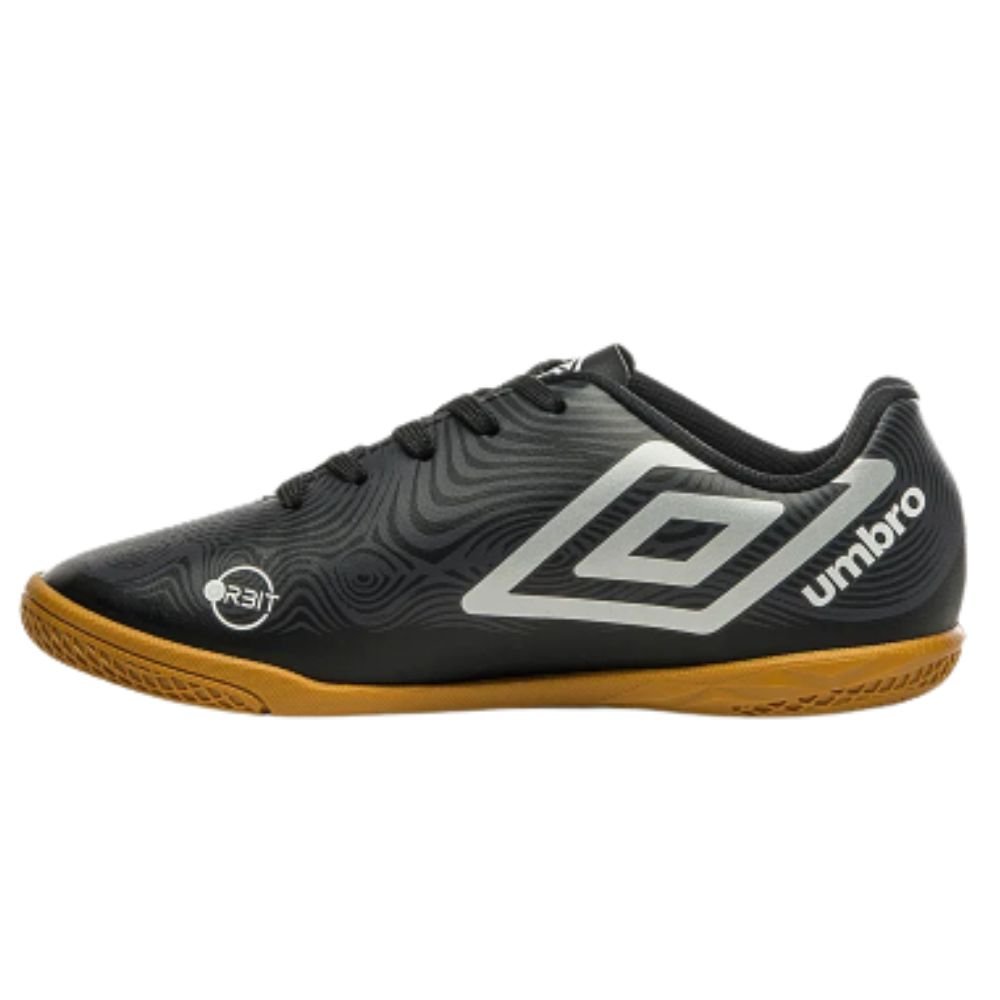 Chuteira Infantil Futsal Umbro Orbit Jr Meninos Preto 2