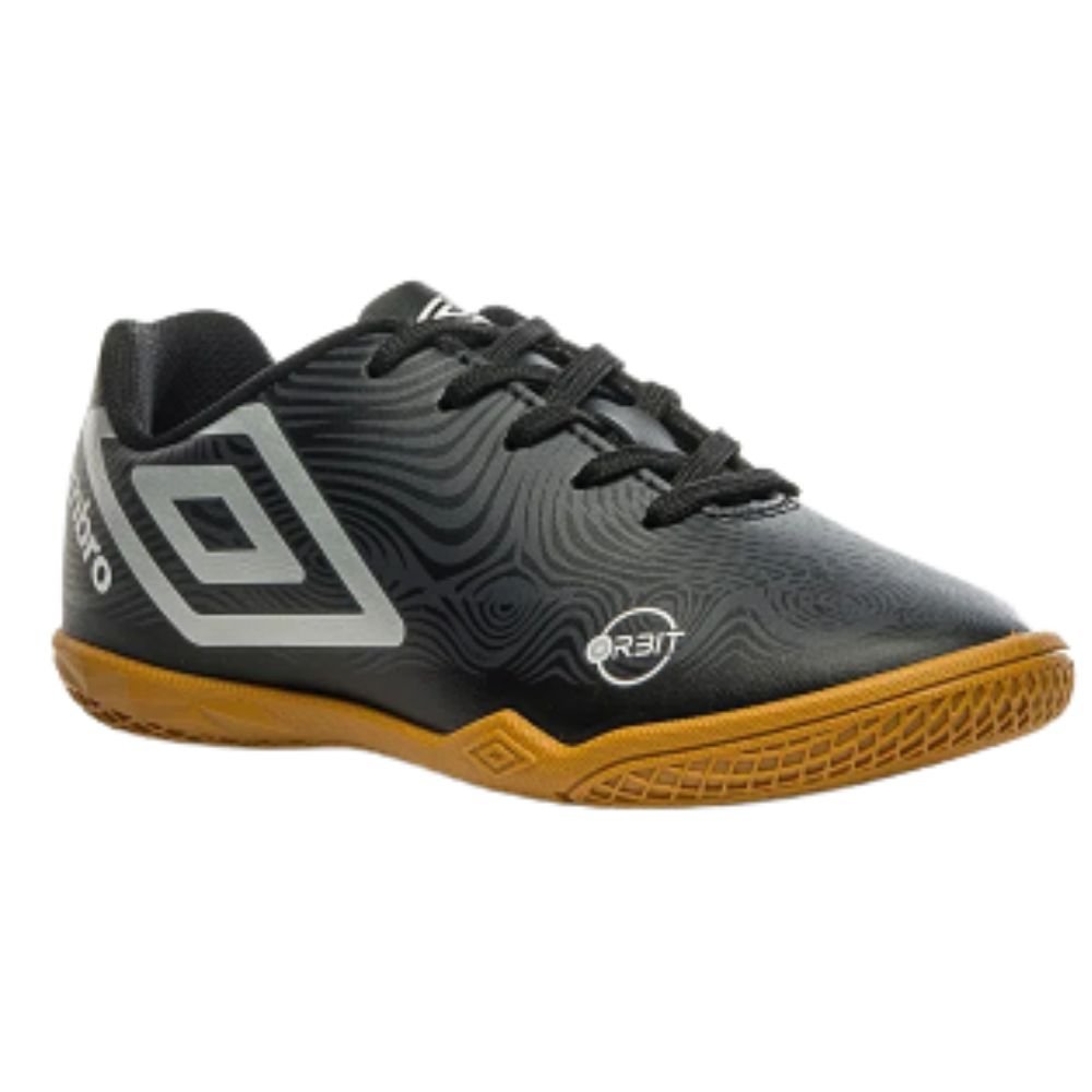 Chuteira Infantil Futsal Umbro Orbit Jr Meninos Preto 3
