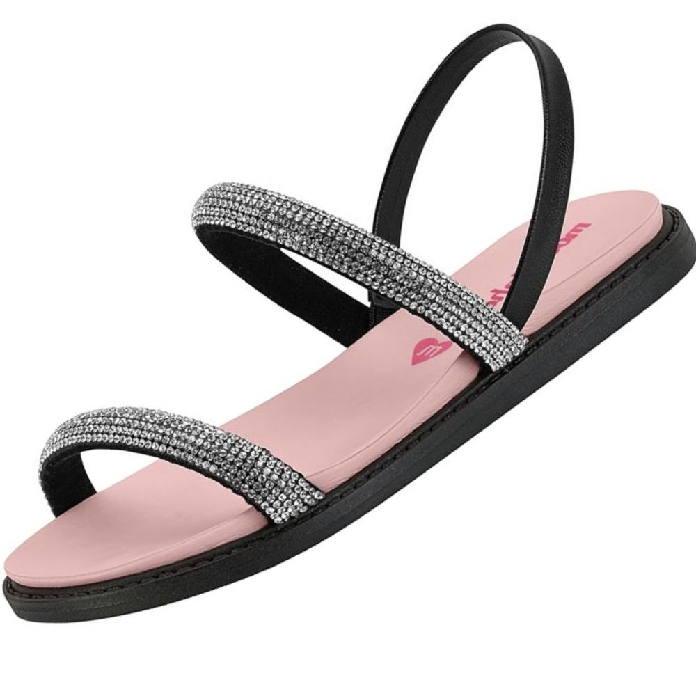 Sandalia Infantil Molekinha 2312.253 Meninas Preto 2