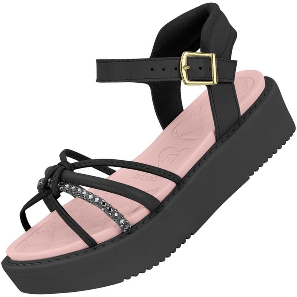 Sandalia Infantil Molekinha 2303.628 Feminina Preto 2