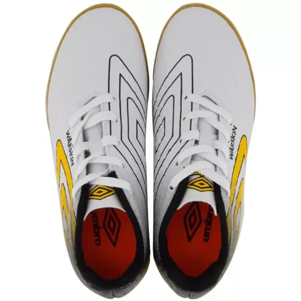 Chuteira Infantil Futsal Umbro Warskin Jr Branco 4