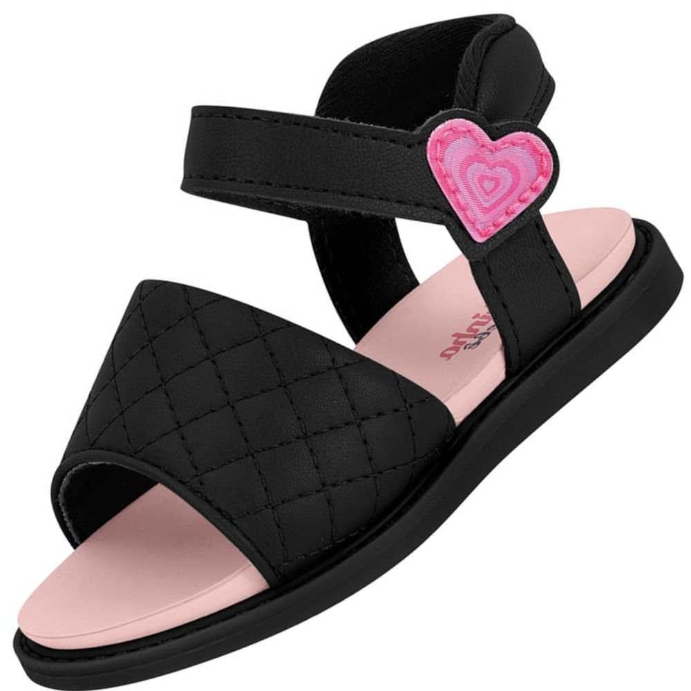 Sandália Infantil Molekinha 2714.216 Meninas Preto 2