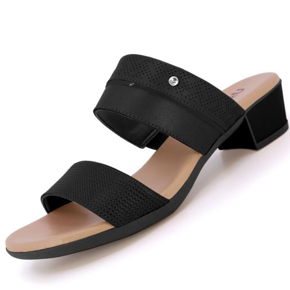Tamanco Usaflex Mm0804 Salto Bloco Feminino Preto 2
