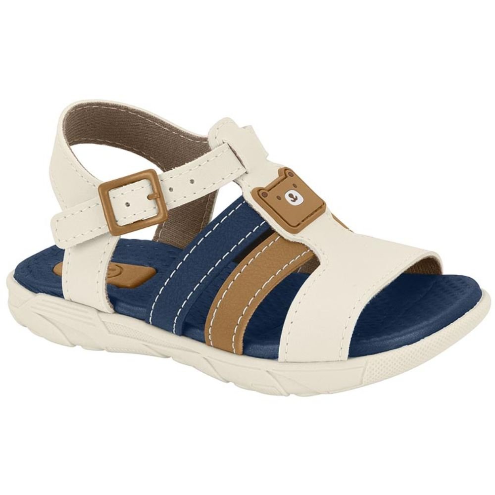 Sandalia Infantil Molekinho 2135.661 Meninos Branco 3