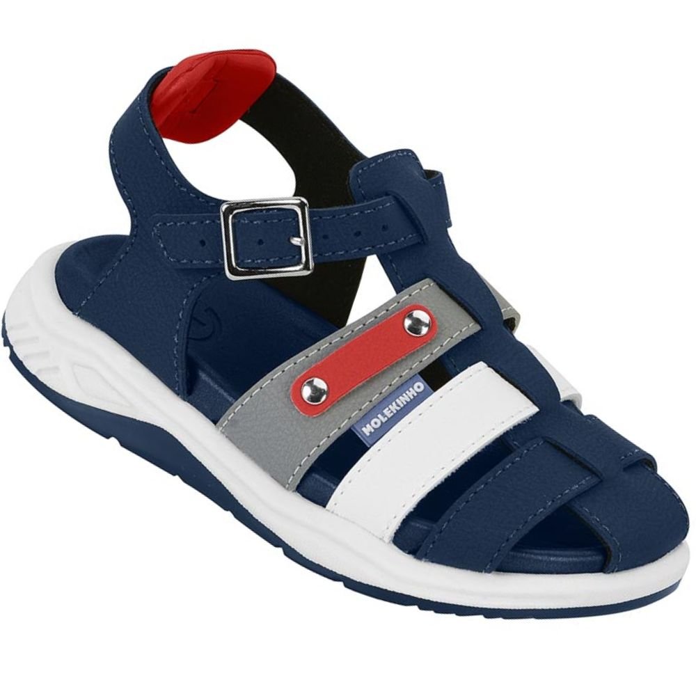 Sandalia Infantil Molekinho 2629.104 Meninos Azul 1