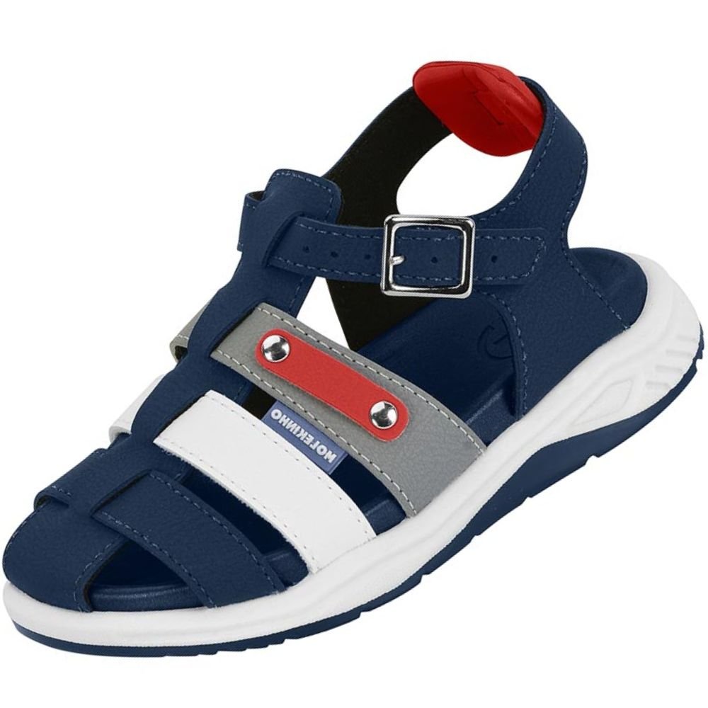 Sandalia Infantil Molekinho 2629.104 Meninos Azul 2