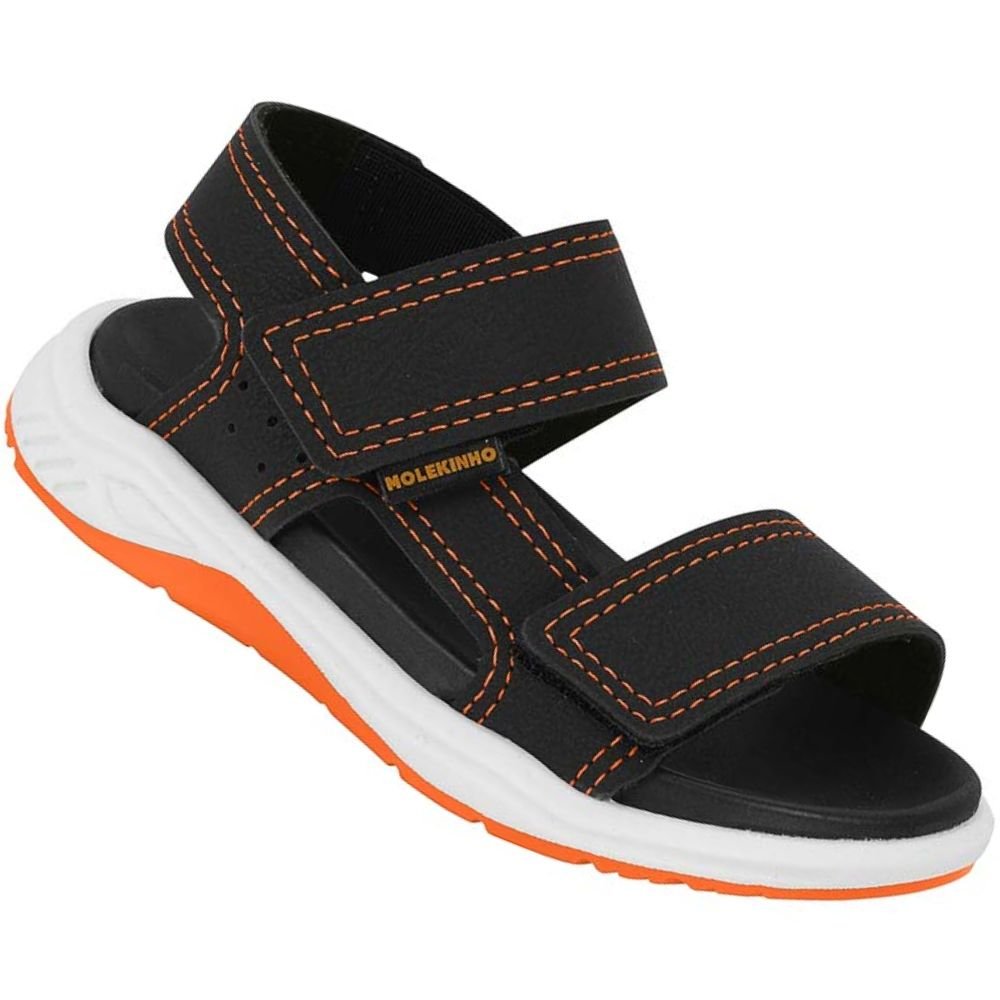 Sandalia Infantil Molekinho 2629.103 Meninos Preto 1