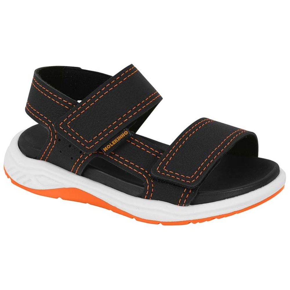Sandalia Infantil Molekinho 2629.103 Meninos Preto 3
