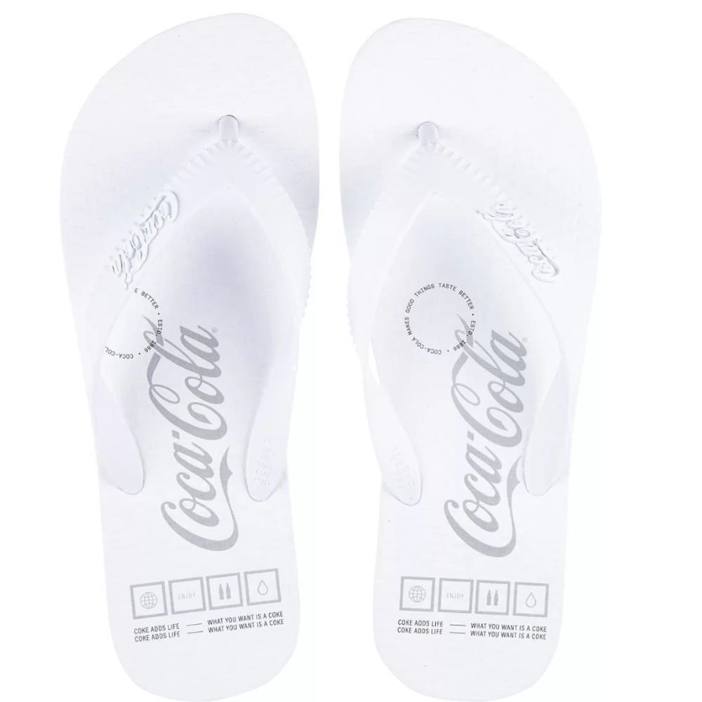 Chinelo Coca-Cola Shoes CC4063 Masculino Branco 1