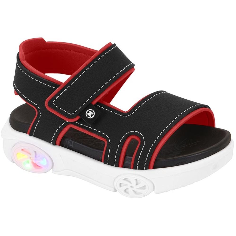 Sandalia Infantil Molekinho 2633.101 Meninos Preto 3