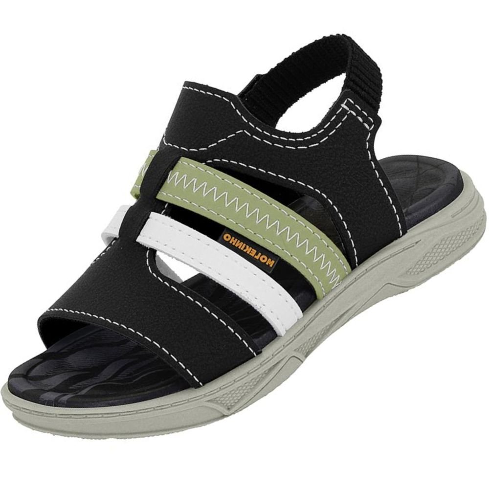 Sandalia Infantil Molekinho 2140.752 Meninos Preto 2