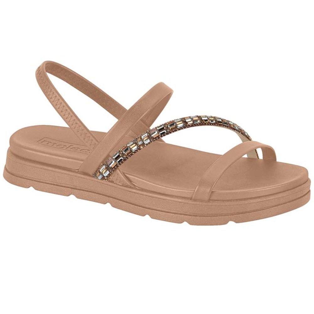 Sandalia Papete Moleca 5490.104 Feminina Bege 3
