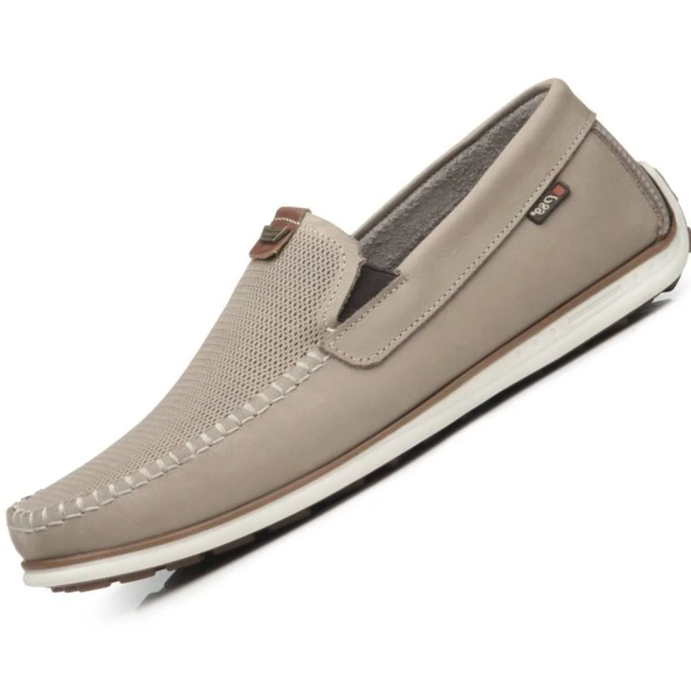 Sapato Mocassim Pegada 142002 Masculino Bege 2