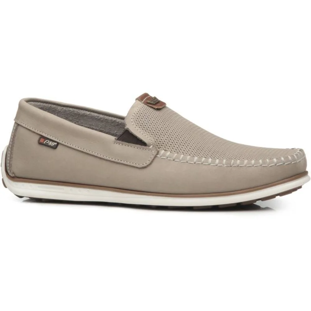 Sapato Mocassim Pegada 142002 Masculino Bege 3