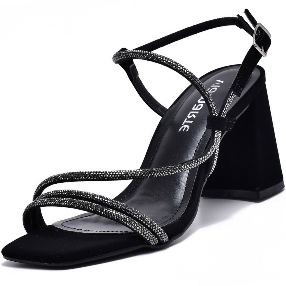 Sandalia Via Marte 23-21302 Feminina Preto 2