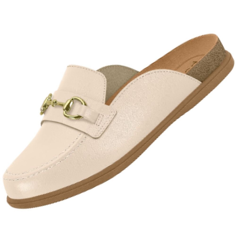 Sapato Mule Clog Beira Rio 4317.102 Feminino Bege 2